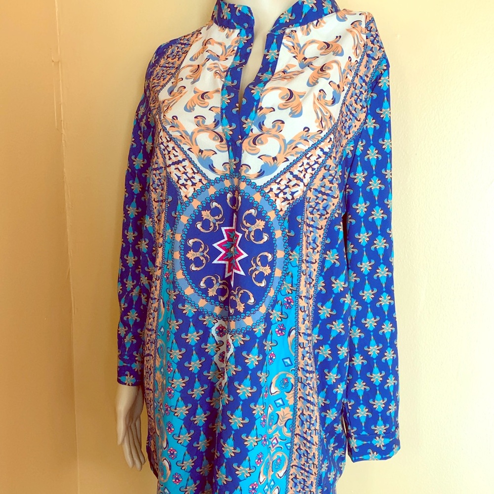 Long African print tunic.